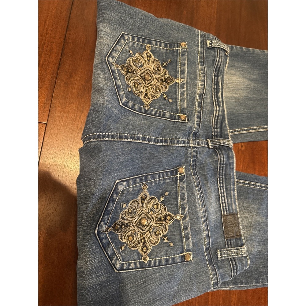 Love Nation High-Rise Crop Jeans with Embellished Pockets- Size 20